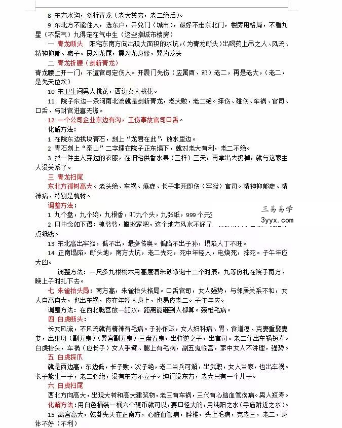 民间老师 秘传资料《周易风水笔记》（弟子班价值18万）55页 移动云盘下载 资料图片