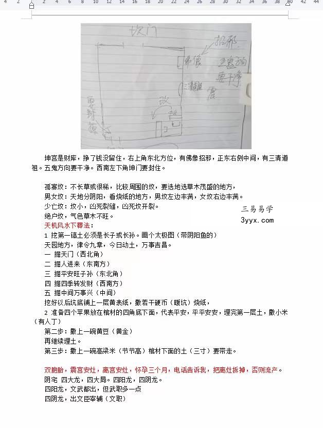 民间老师 秘传资料《周易风水笔记》（弟子班价值18万）55页 移动云盘下载 资料图片