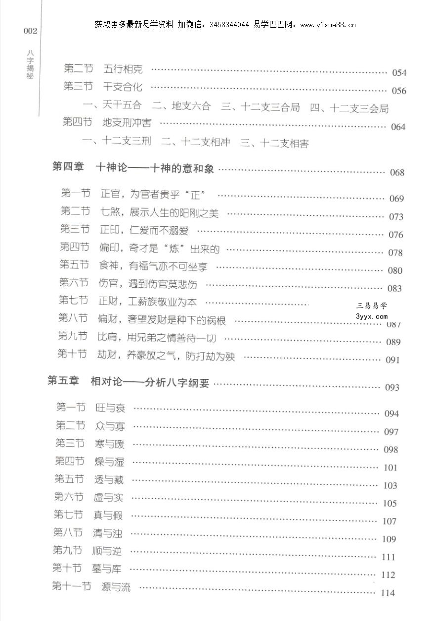 张绍金 易枫《八字揭秘》电子书 资料图片