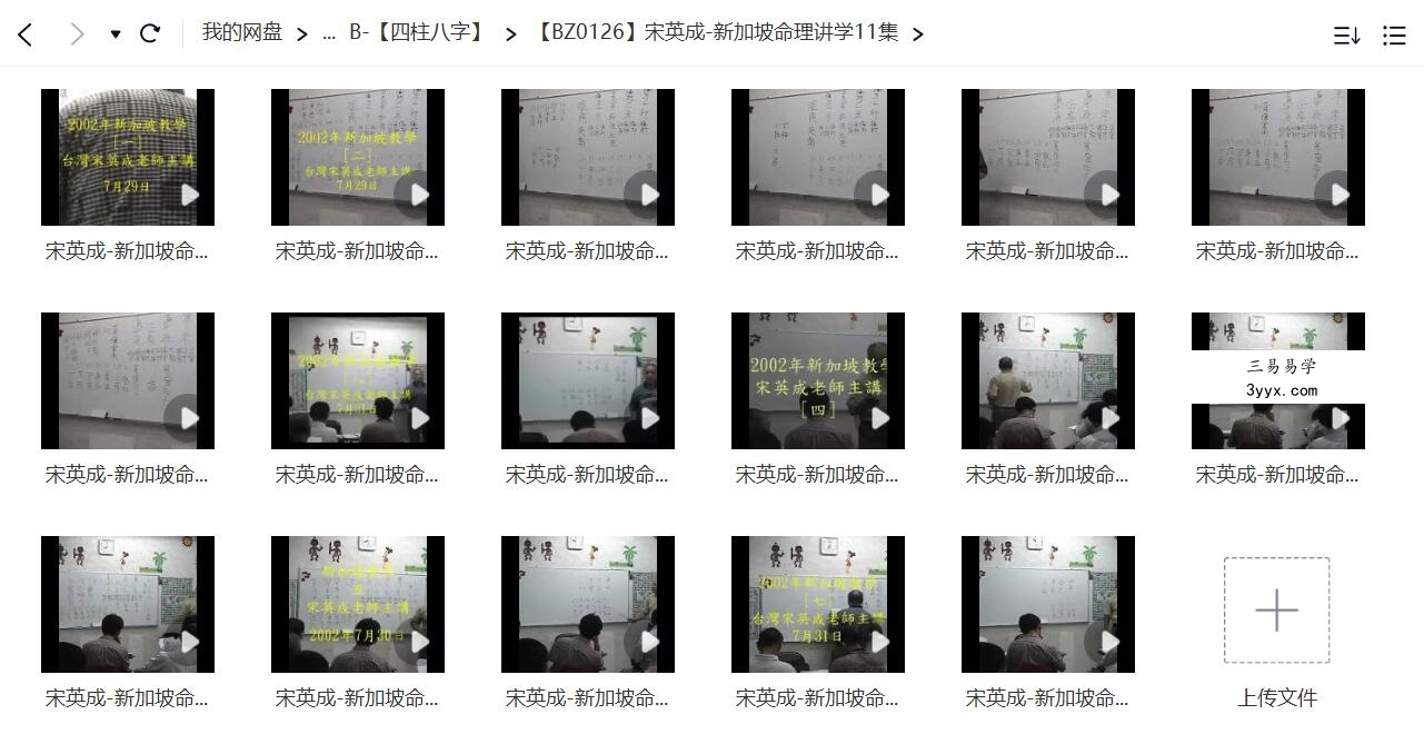 宋英成 新加坡命理讲学11集 资料图片
