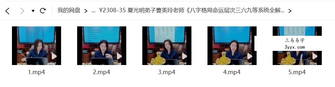 夏光明弟子曹美玲老师《八字格局命运层次三六九等系统全解析》 资料图片
