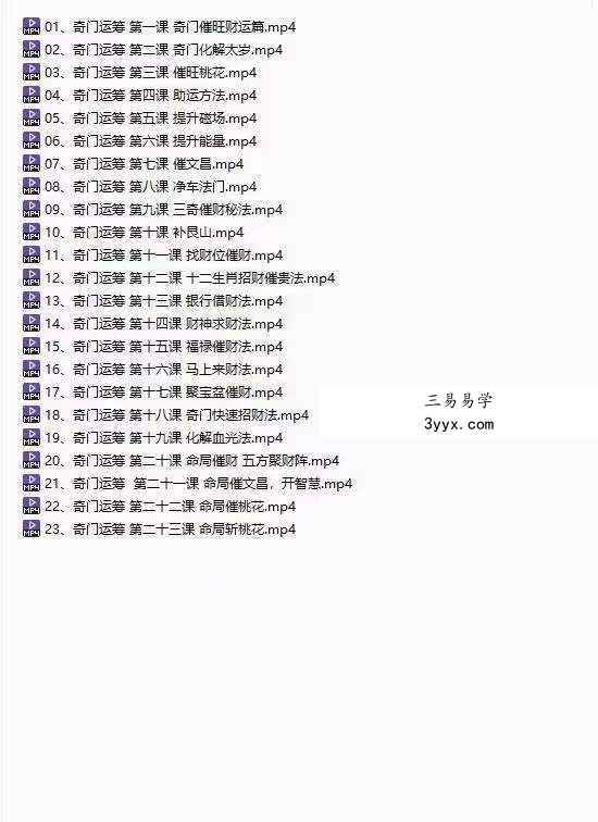 张三锦阳盘奇门课程视频98集 资料图片