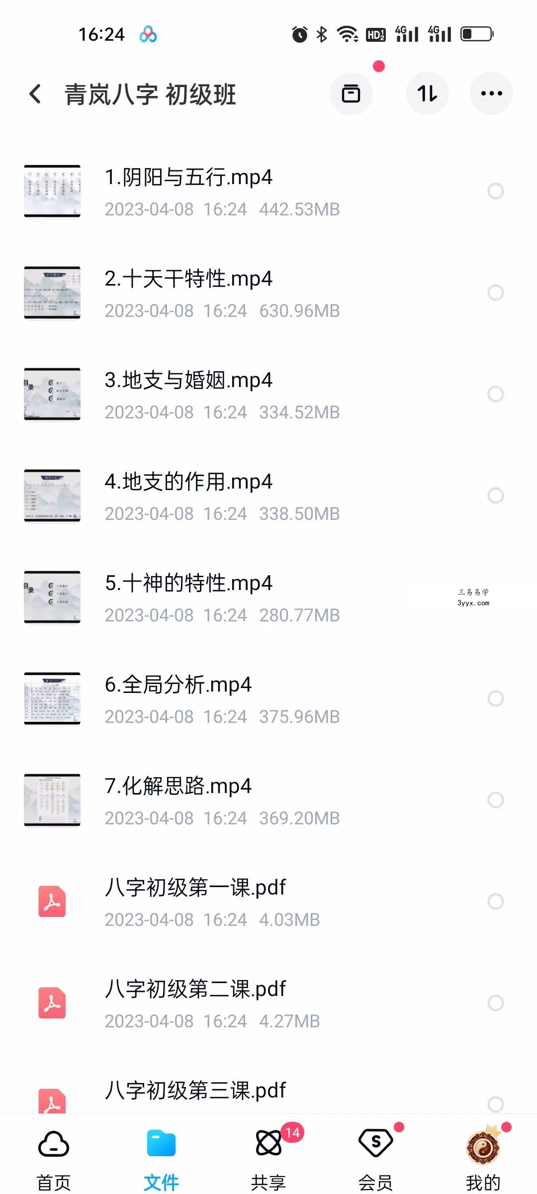 易青岚 八字初阶+高阶(视频+资料) 资料图片
