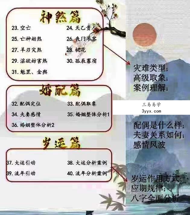 易青岚 八字初阶+高阶(视频+资料) 资料图片