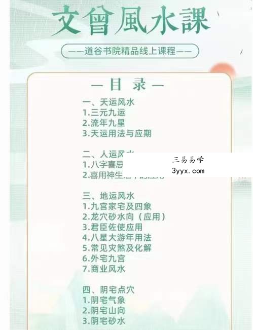 文曾风水 道谷书院风水实操班课程67集视频 资料图片