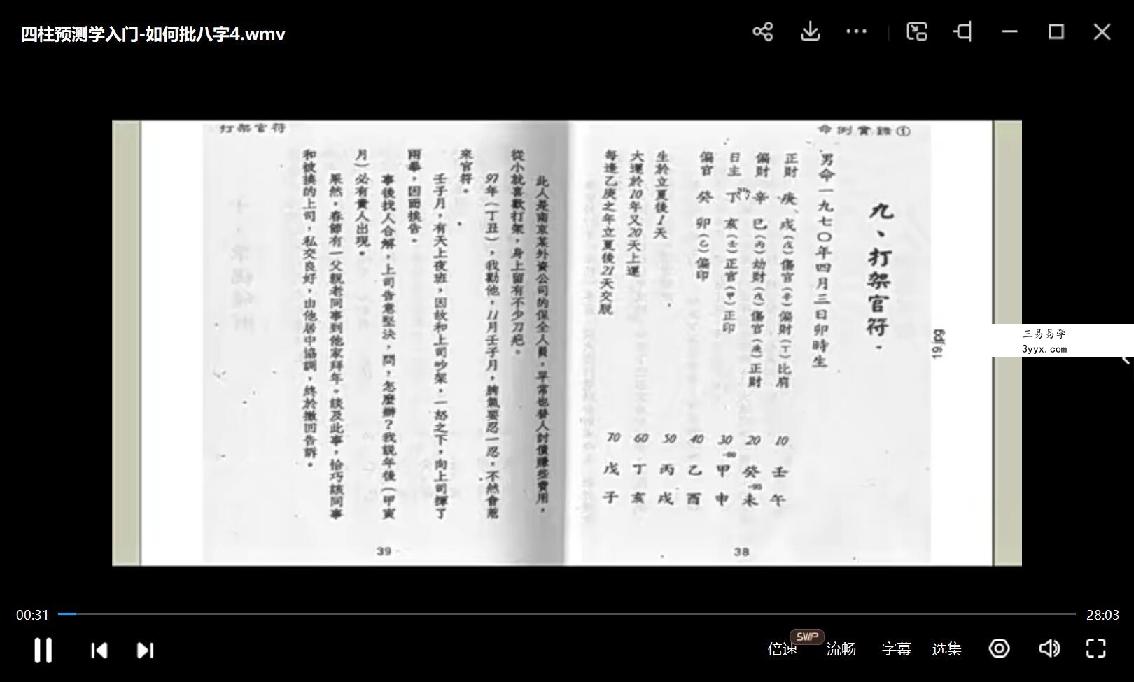 江同福-说命理八字实例分析视频31集 夸克网盘下载 资料图片