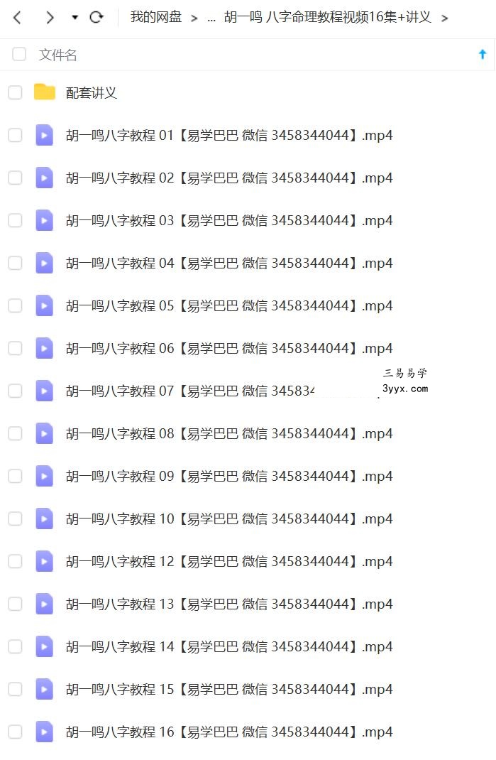 胡一鸣八字命理+职业授徒 资料图片