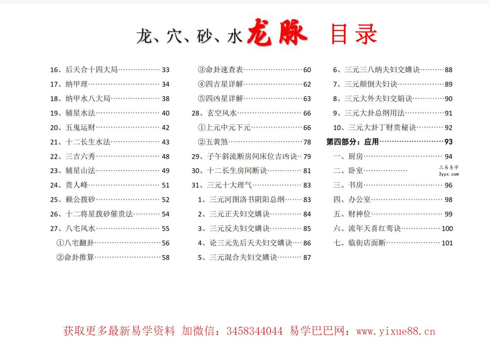 王进武 风水培训内容讲义 资料图片