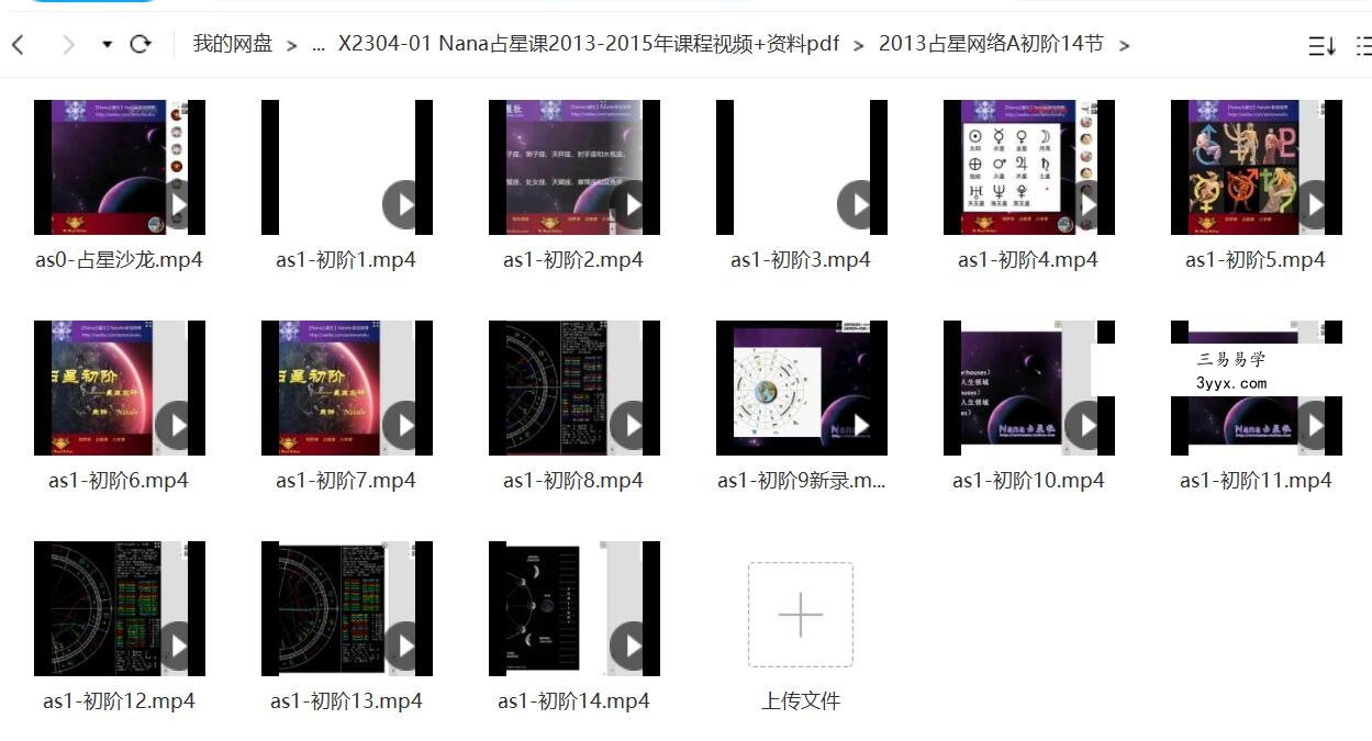 Nana占星课2013-2015年课程视频+资料pdf 夸克网盘下载 资料图片