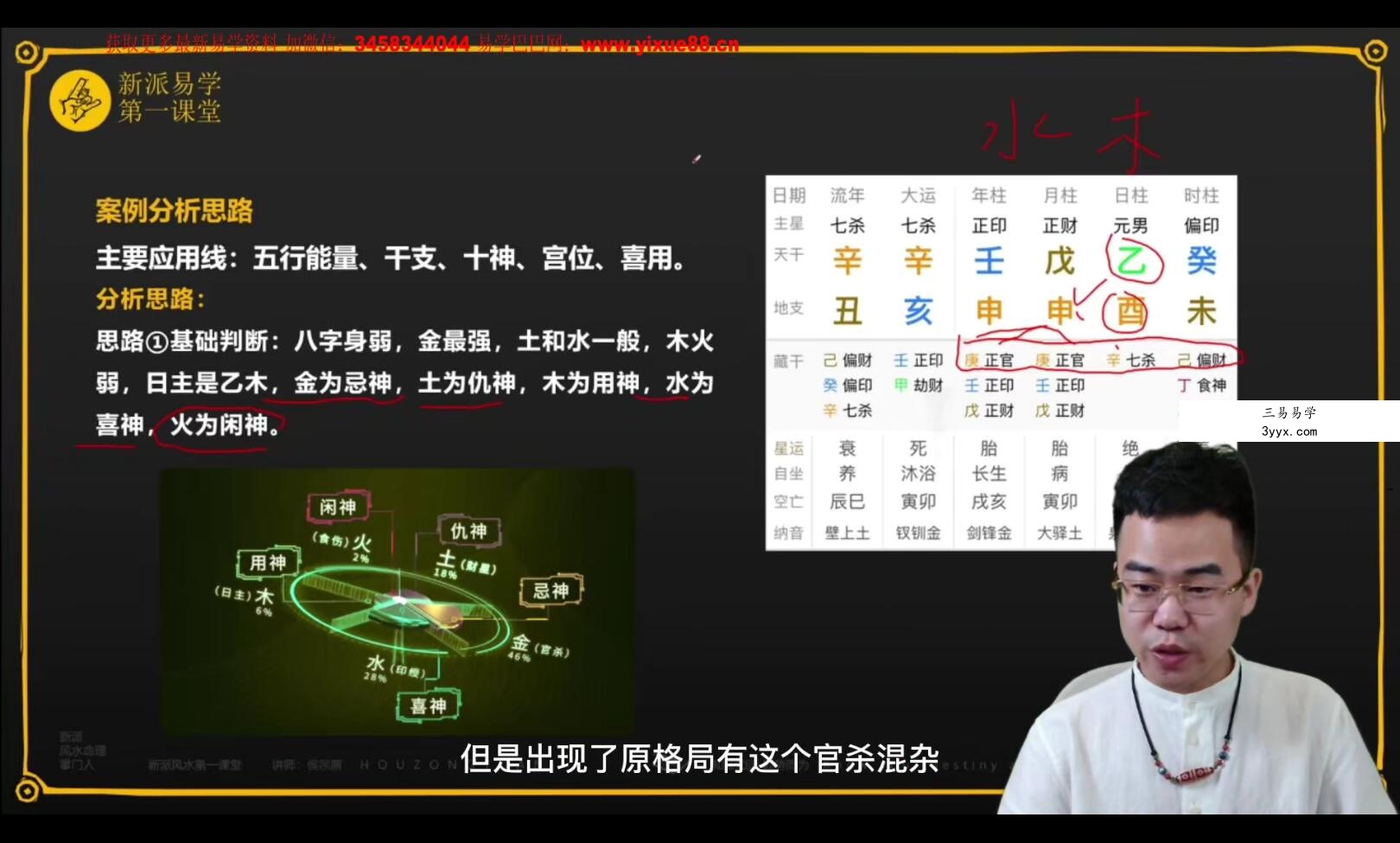 侯宗原 八字命理系统课专项营 资料图片