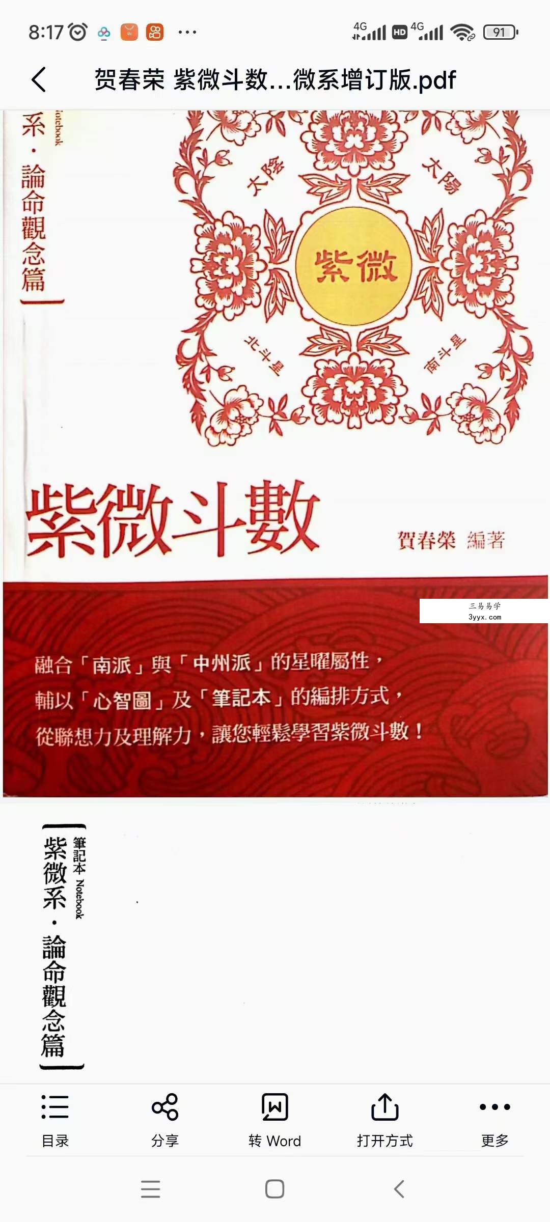贺春荣 紫薇斗数笔记6本 资料图片