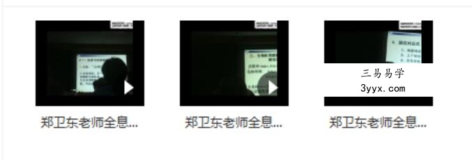 郑卫东 全息疗法课程三套视频 资料图片