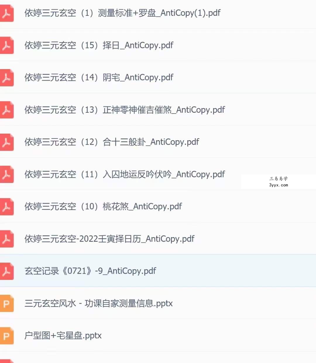依婷2021玄空飞星风水课件 夸克网盘下载 资料图片