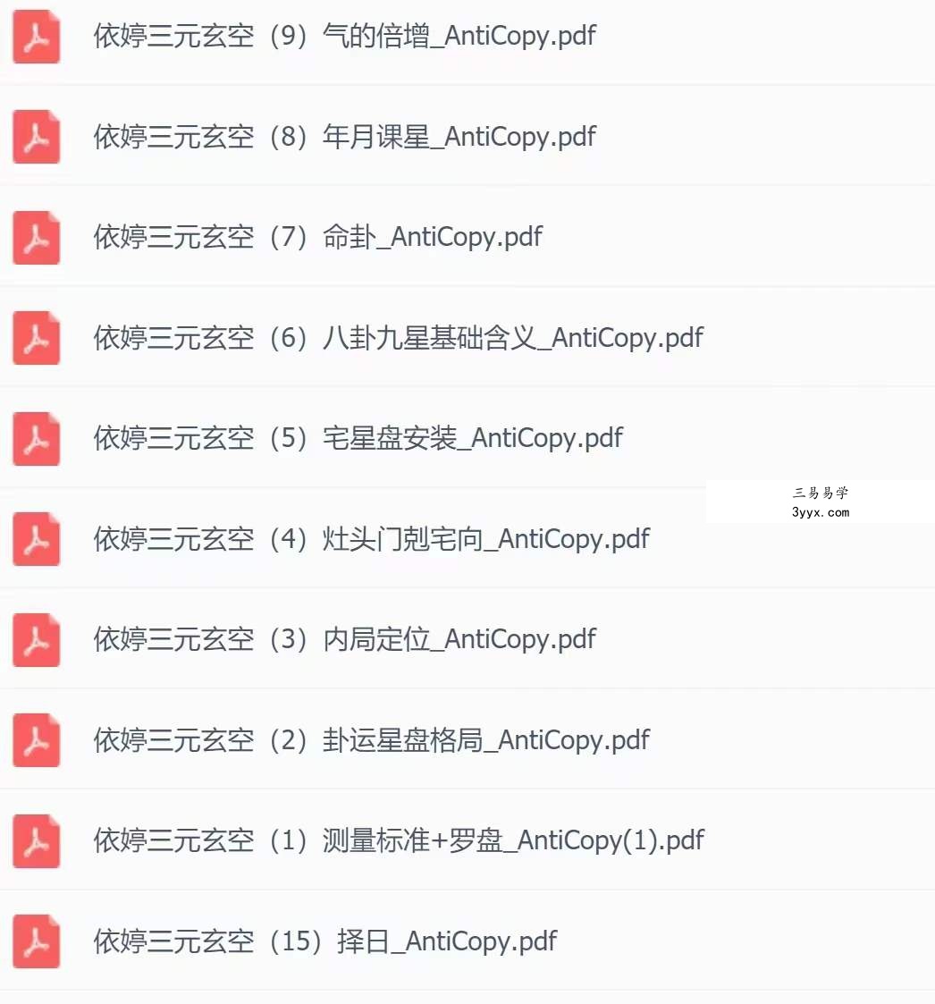 依婷2021玄空飞星风水课件 夸克网盘下载 资料图片