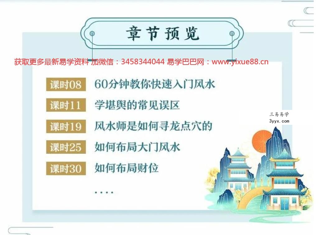 王进武老师 风水入门必看：风水基础全知道课程35集 资料图片