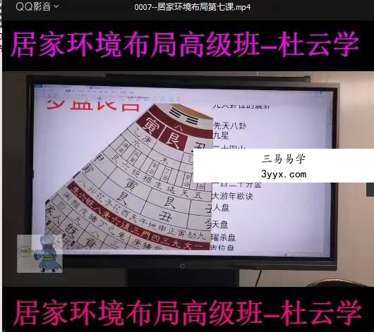 军师府杜云学《三元九星居家环境布局高级》视频9集 移动网盘下载 资料图片