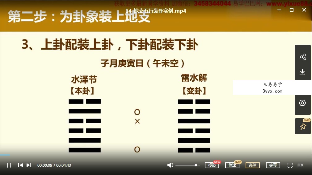朱辰彬古筮六爻真传视频84集 资料图片
