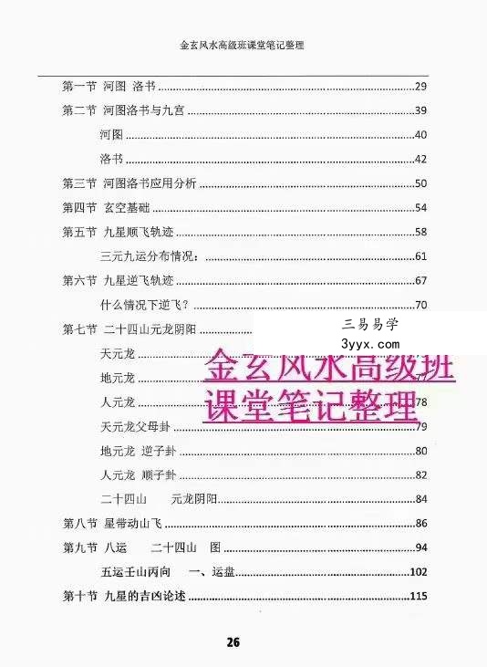 宋国元金玄风水高级班课堂笔记 上下册 资料图片
