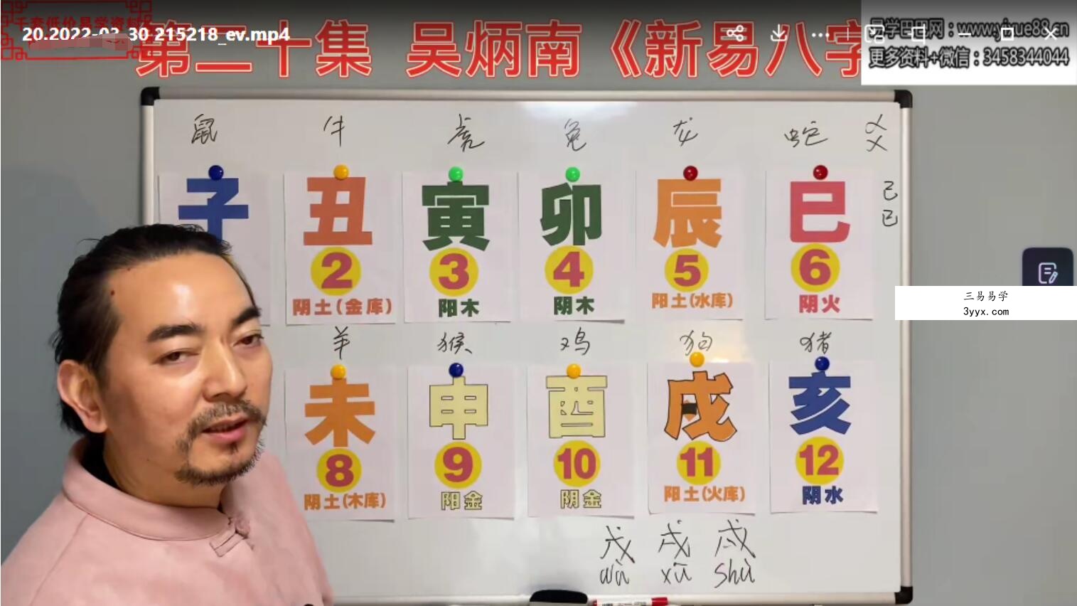 吴炳南《新易八字》66集视频 资料图片