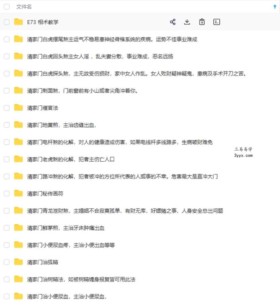 清家门秘法合集 移动网盘下载 资料图片