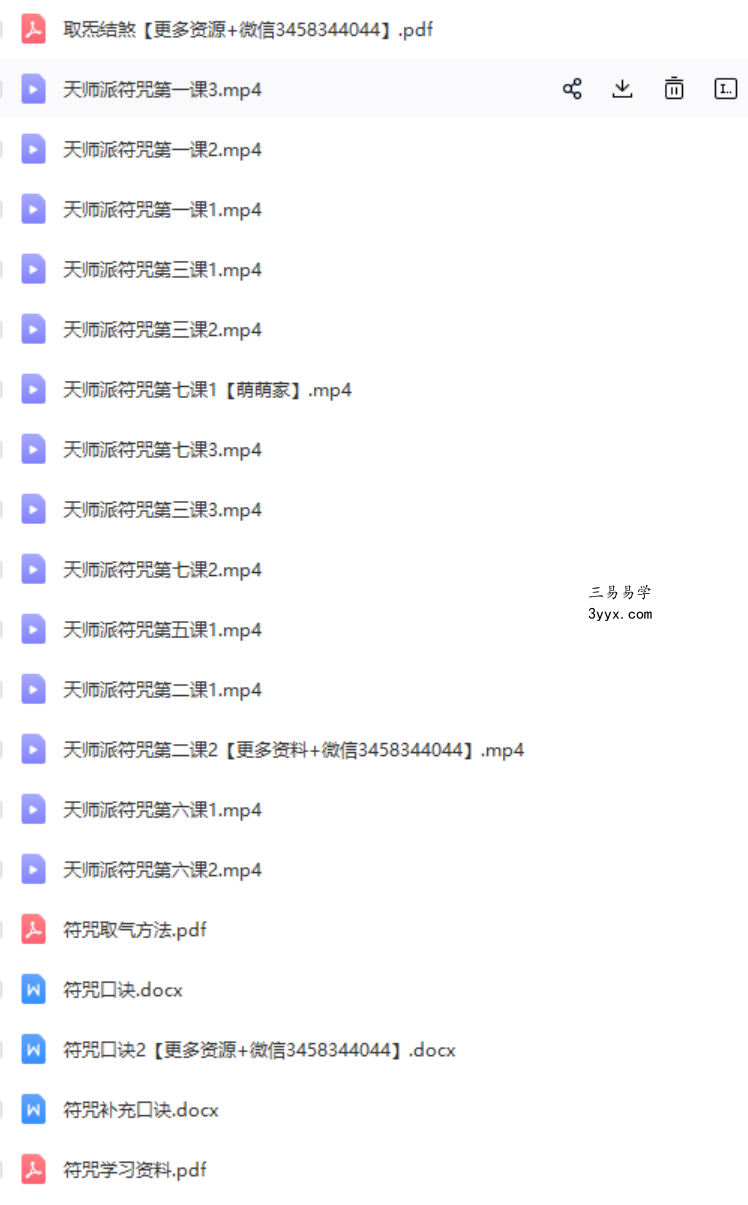天师派符咒视频课程天师府符箓教学 21集加文档 资料图片