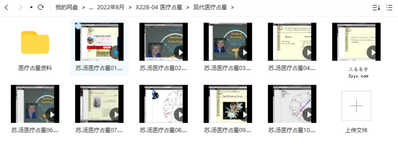 医疗占星合集-古典医疗占星+现代医疗占星视频两套+资料pdf 资料图片