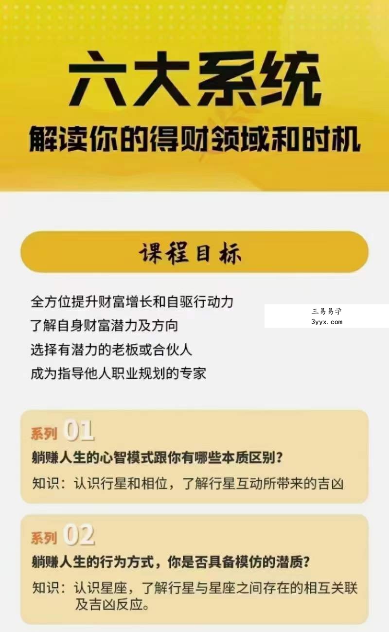裴恩《财富占星躺赚养成课》训练营第四期 资料图片