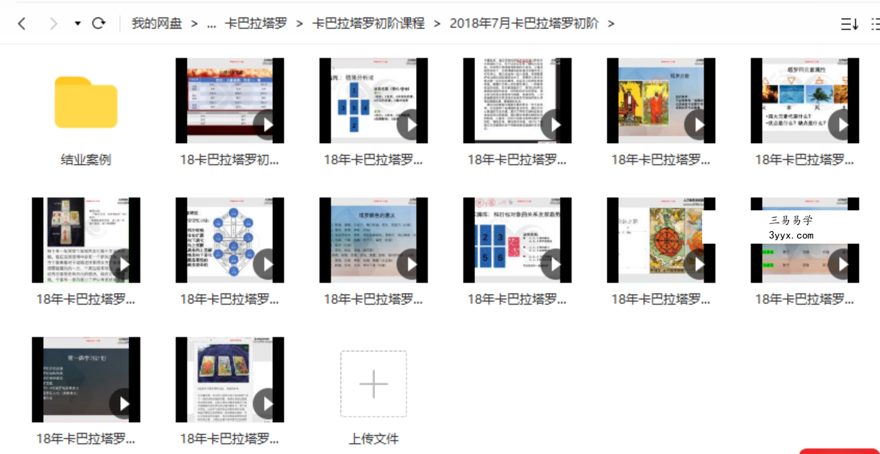 思娜18年卡巴拉塔罗初中阶18节课+卡巴拉塔罗16节课视频 移动云盘下载 资料图片