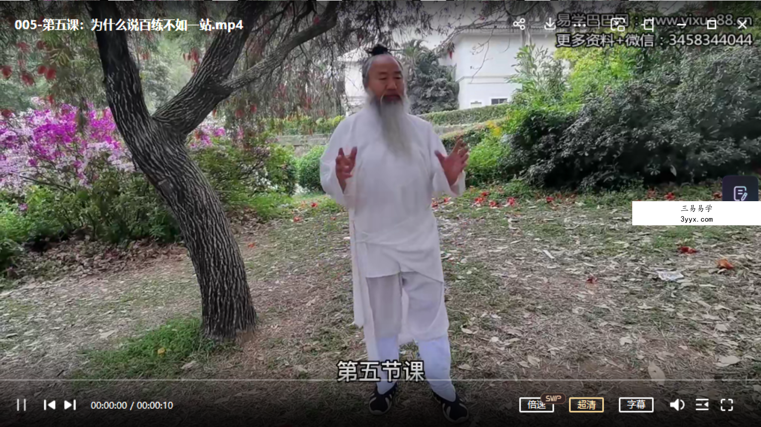 长安师智-道家混元桩详细系统教学10课时 资料图片