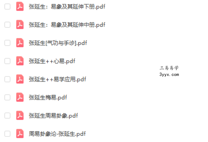 张延生 心易 易象延 易学入门 先天易学 梅易等28份打包 资料图片