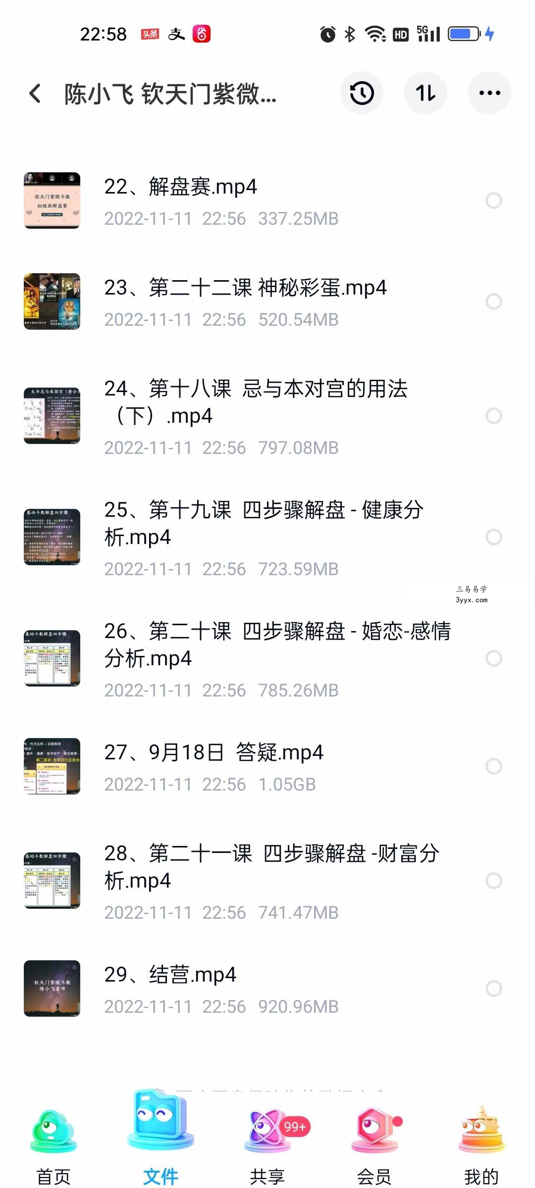 陈小飞 钦天门紫微斗数 基础班29集 资料图片