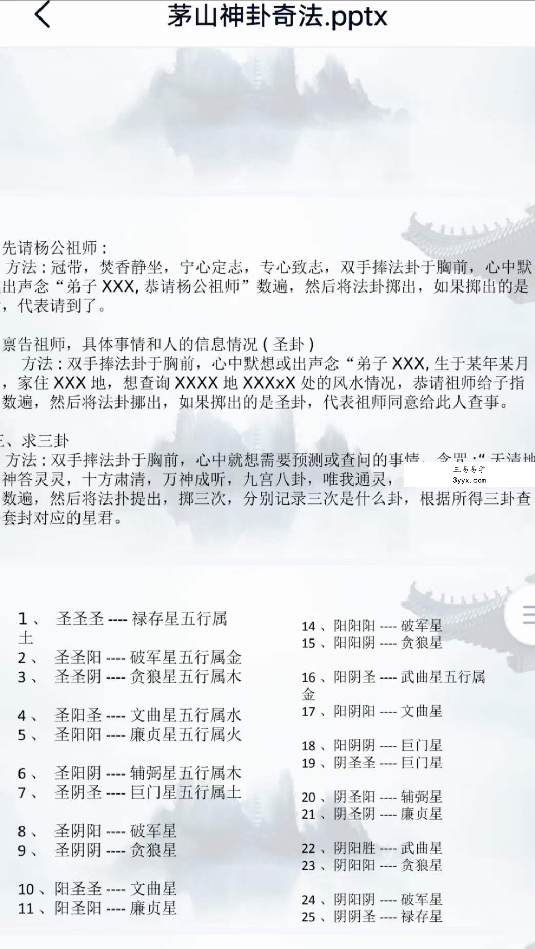茅山神卦奇法视频+文档 百度网盘下载 资料图片