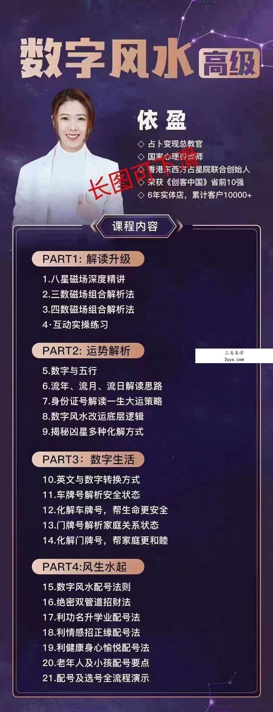 陈安逸依盈数字风水高阶 百度网盘下载 资料图片
