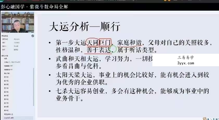 彭心融《紫微斗数命局全解》视频课程74集 百度网盘下载 资料图片