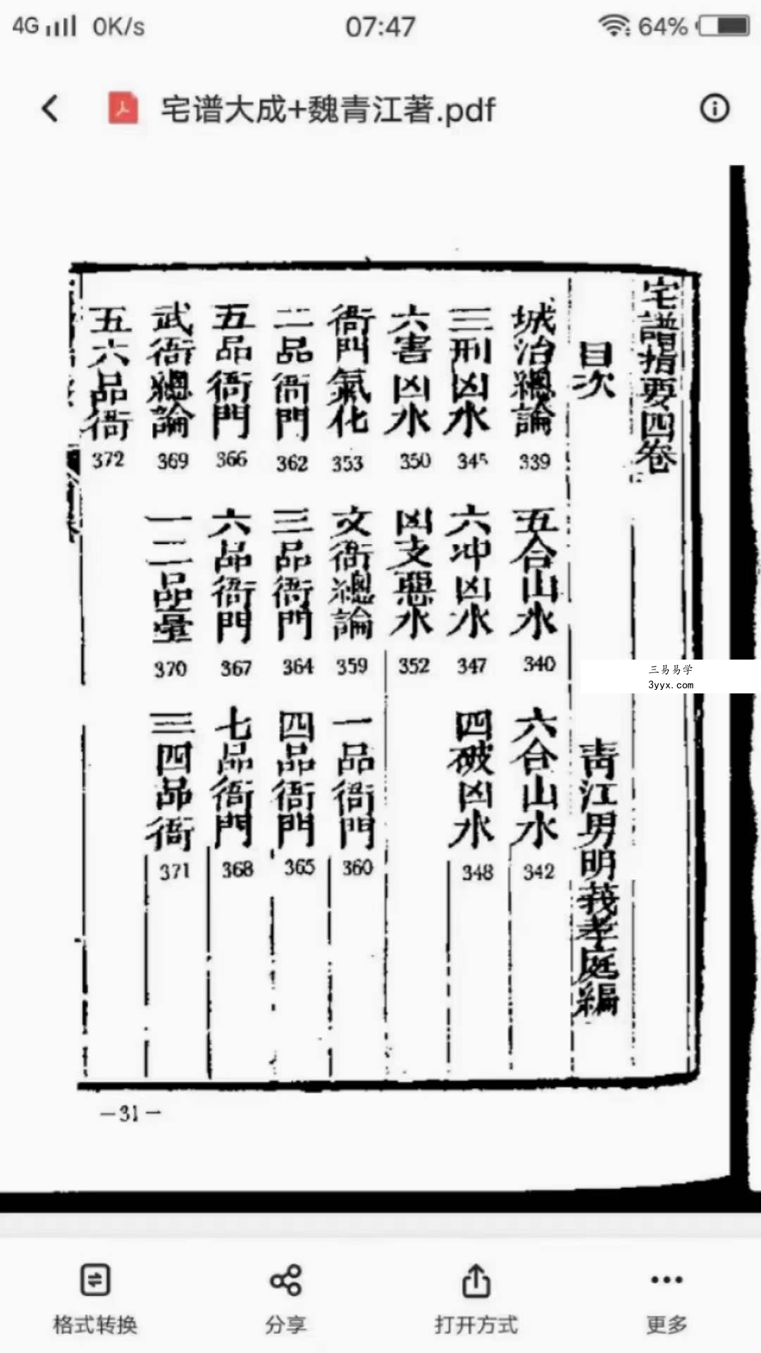 魏青江《阳宅宅谱大成》1002页 百度网盘下载 资料图片