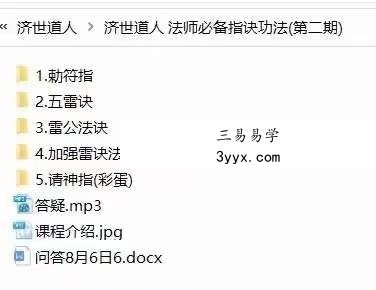 济世道人 法师必备指诀功法(第二期) 百度网盘下载 资料图片