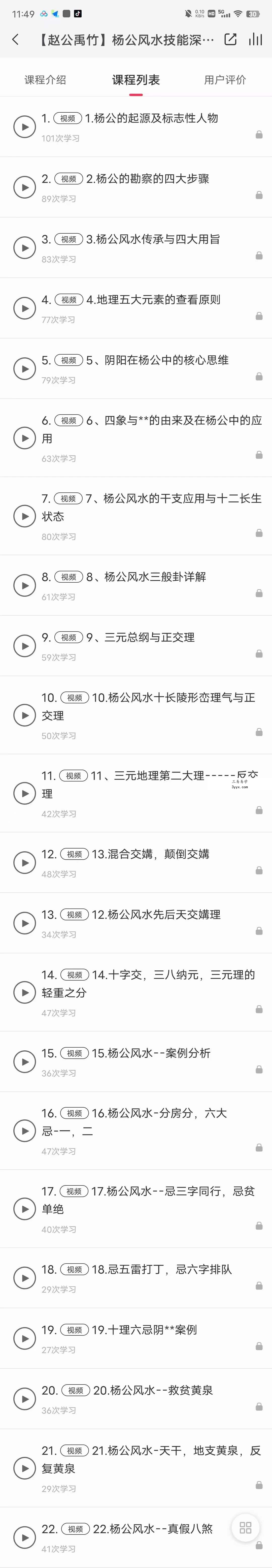赵禹竹 杨公风水技能深化系列课 22集 百度网盘 资料图片