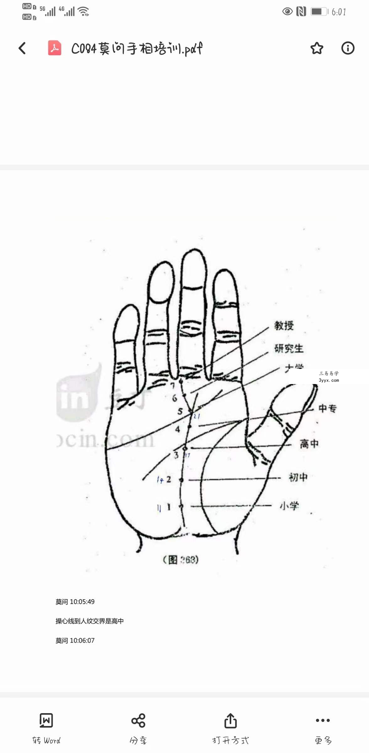 莫问手相培训教学 珍贵资料131页 全彩 百度网盘下载 资料图片