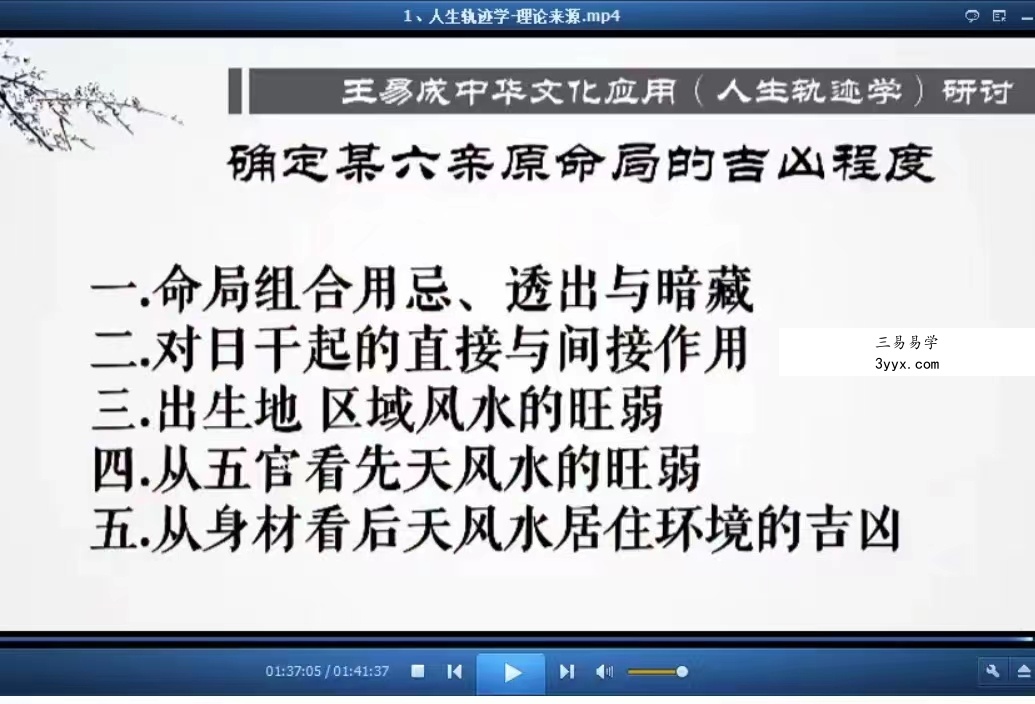 王易成庚子年人生轨迹学课程18集视频 百度网盘下载! 资料图片