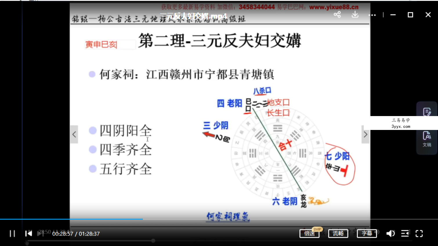 銘琨三元风水基础课视频6集 百度网盘下载！ 资料图片