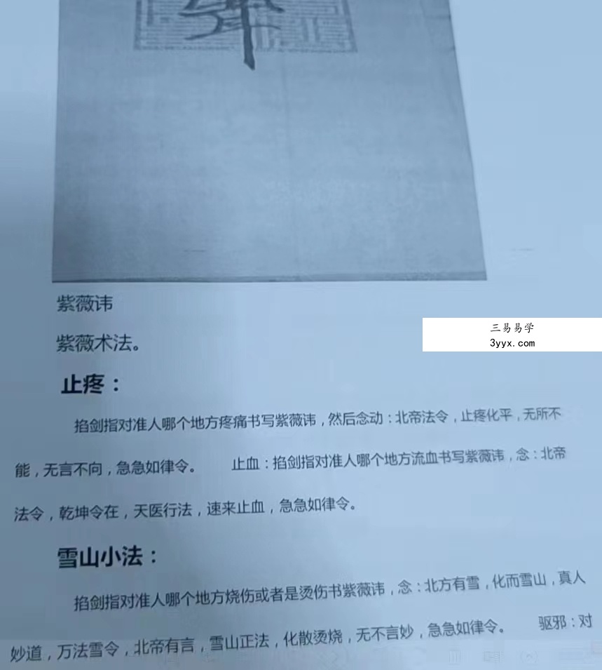 王法灵紫薇法(雨渐耳)道家隐秘秘法 百度网盘下载 资料图片