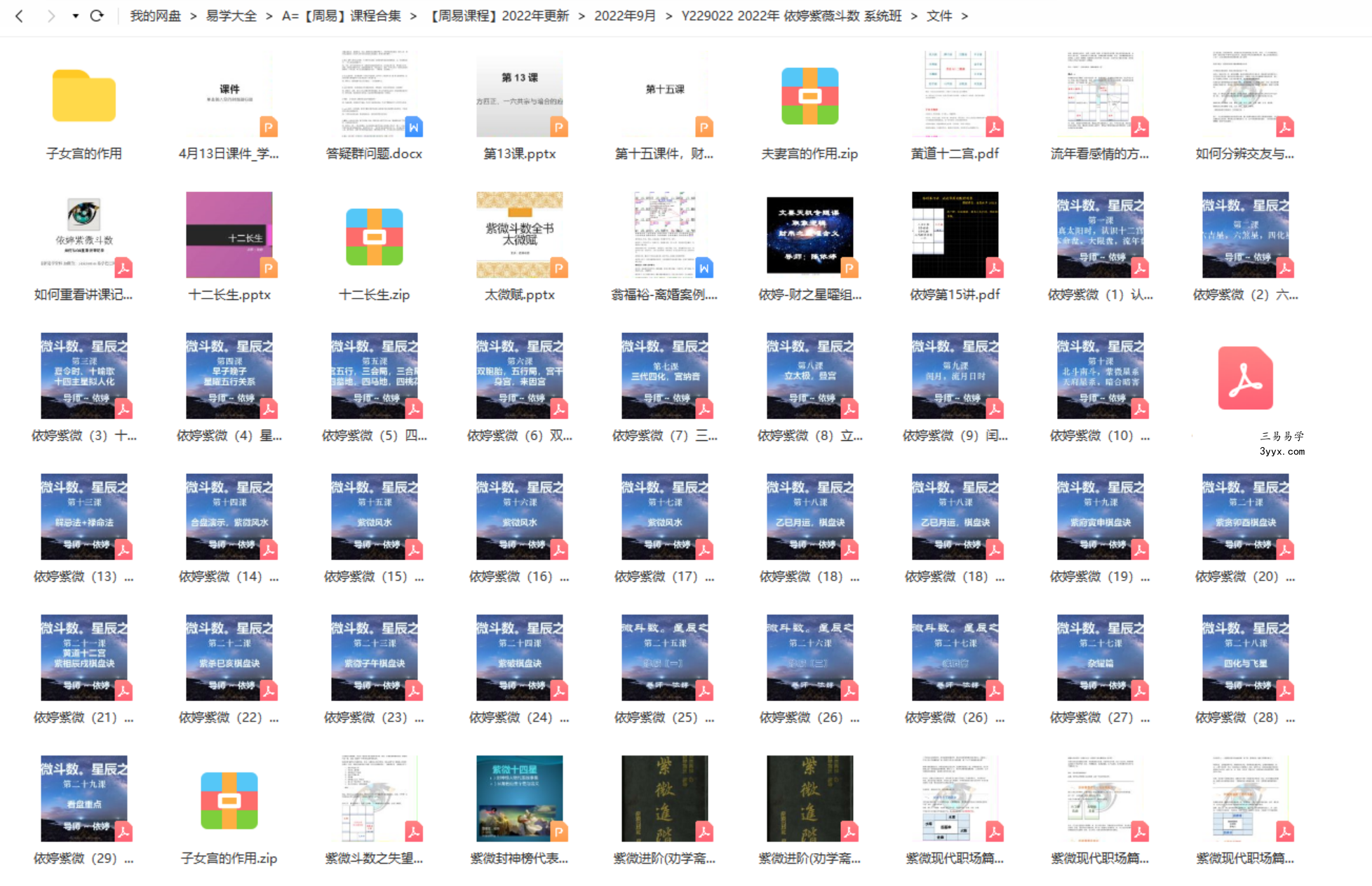 2022年 依婷紫薇斗数 系统班讲课记录100多个文件资料pdf 夸克网盘下载! 资料图片