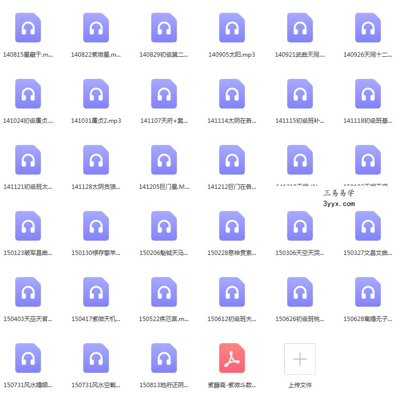 紫藤斋-紫微斗数初级班+中级班录音+讲义pdf 夸克网盘下载 资料图片