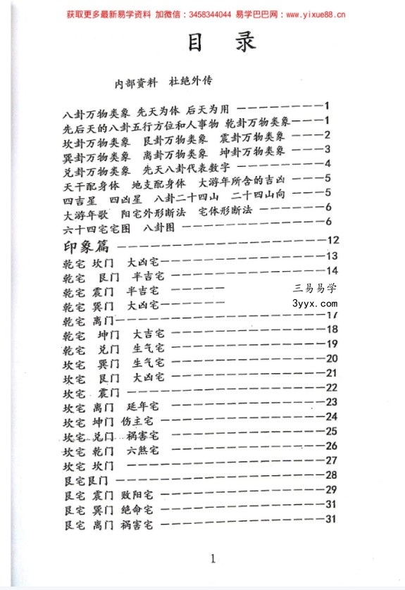 张氏八卦风水2018年弟子绝密资料 资料图片